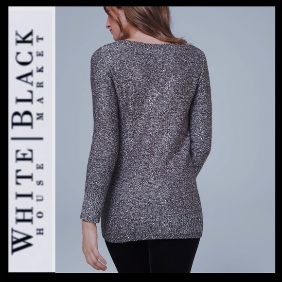 🔥SALE🔥 NWT WHBM Sequin Tunic Sweater - Picture 3 of 8